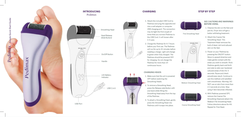 Page n°1 - Manuel utilisateur Michael Todd Beauty Pedimax