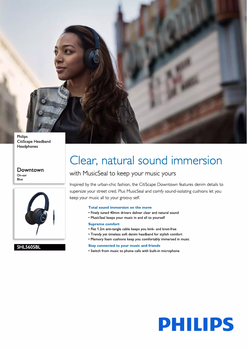 Page n°1 - Brochure Philips SHL5605