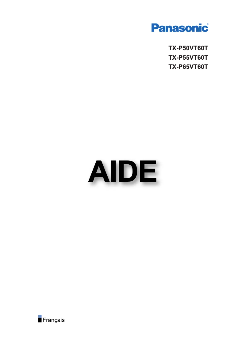 Page 1 de la notice Manuel utilisateur Panasonic TX-P55VT60T