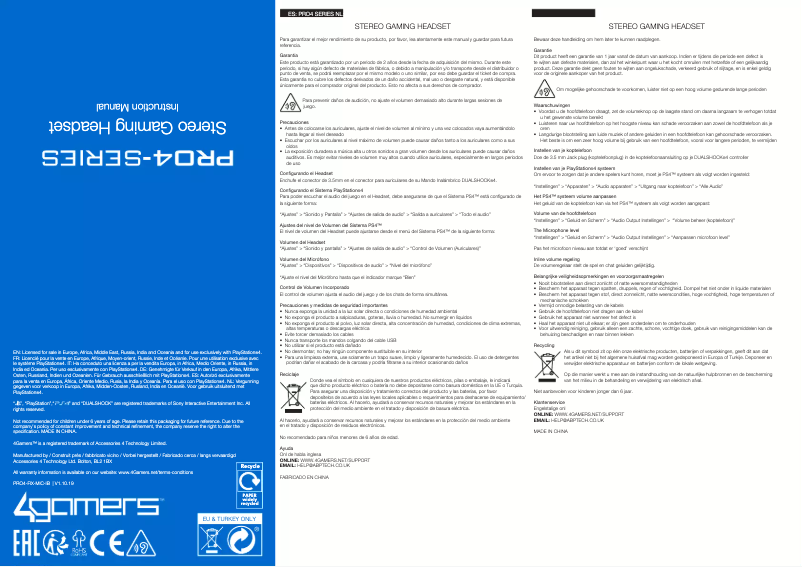 Page n°1 - Manuel utilisateur 4Gamers PRO4-70