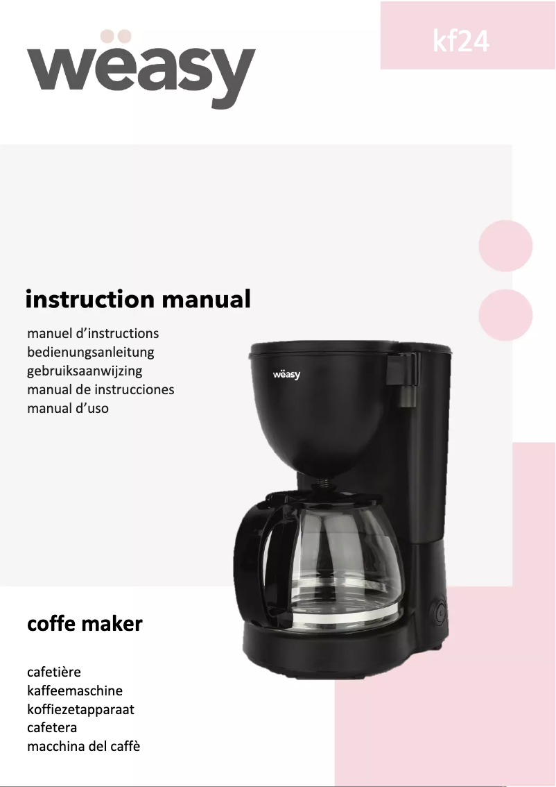 Page 1 de la notice Manuel utilisateur Wëasy KF24