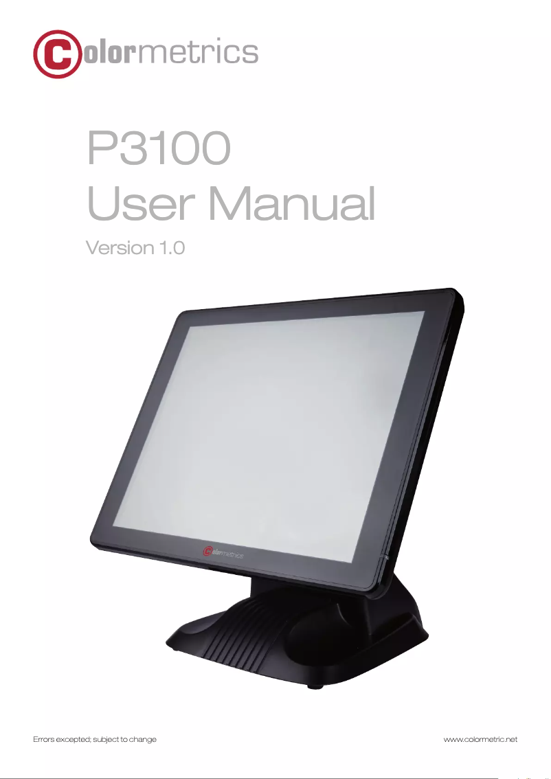 Image de la première page du manuel de l'appareil P3100