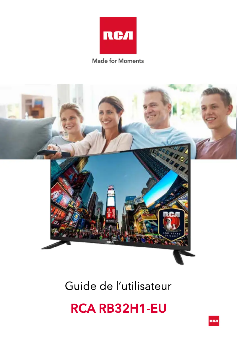 Page 1 de la notice Manuel utilisateur RCA RB32H1-EU