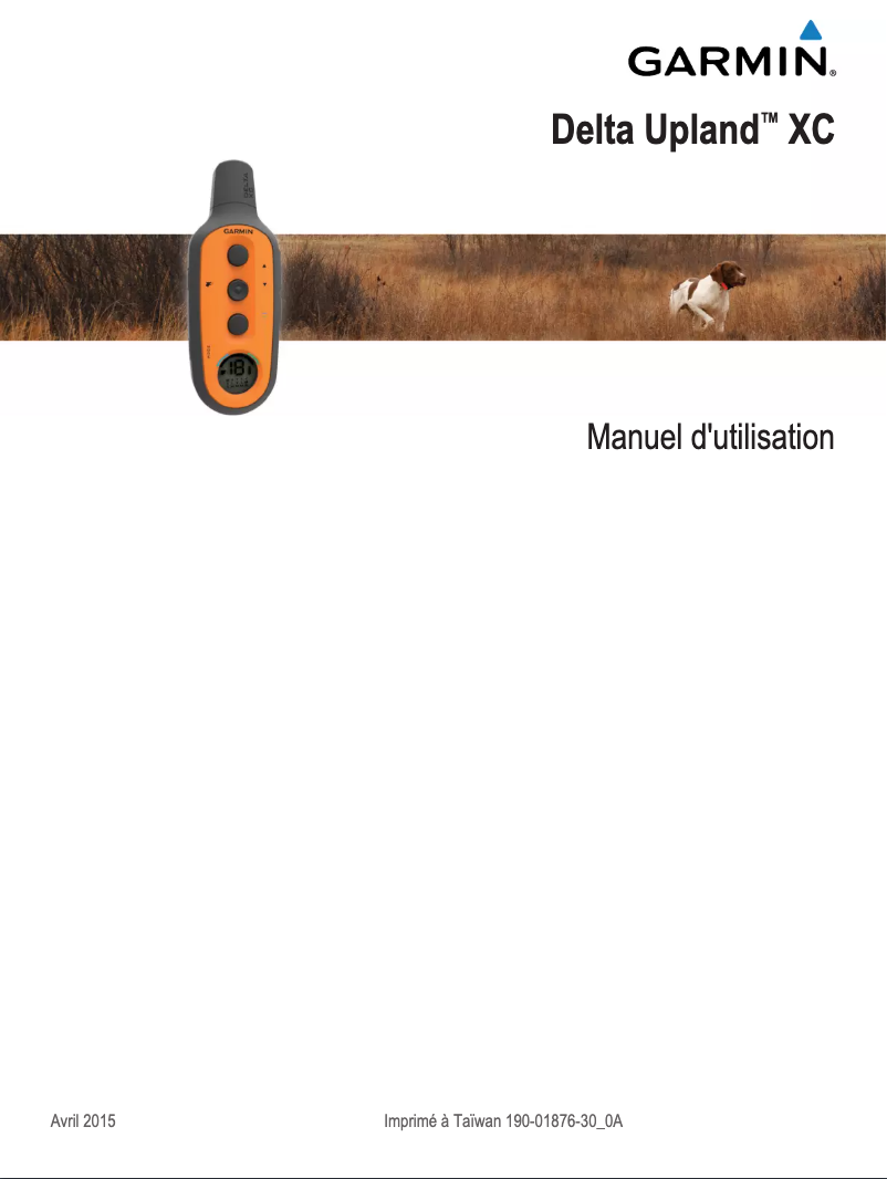 Page 1 de la notice Manuel utilisateur Garmin Delta Upland XC