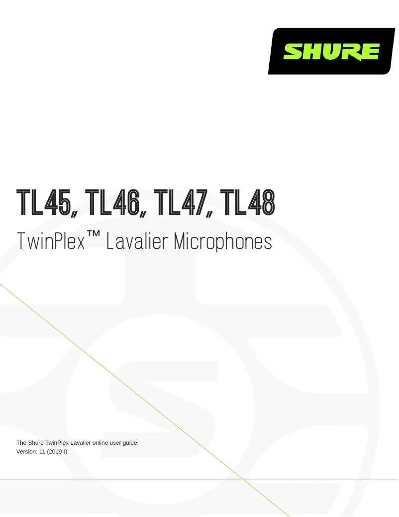 Page n°1 - Manuel utilisateur Shure TwinPlex TL48
