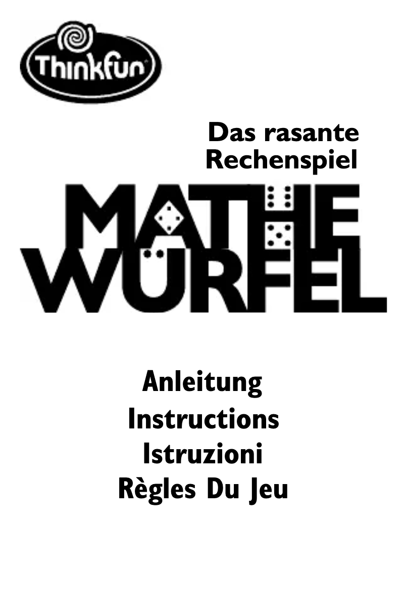 Image de la première page du manuel de l'appareil Mathe Würfel