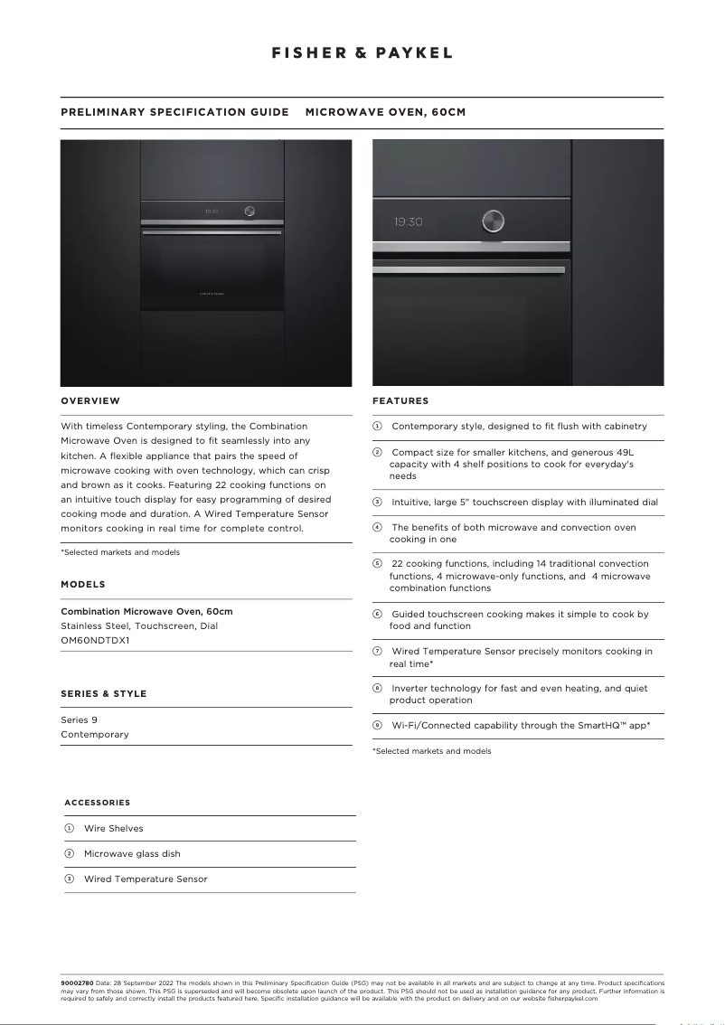 Image de la première page du manuel de l'appareil OM60NDTDX1