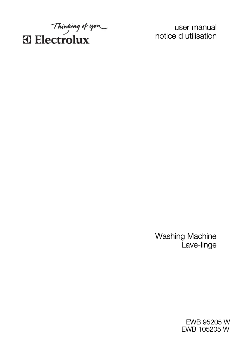 Página 1 del manual Manual de usuario Electrolux EWB 95205