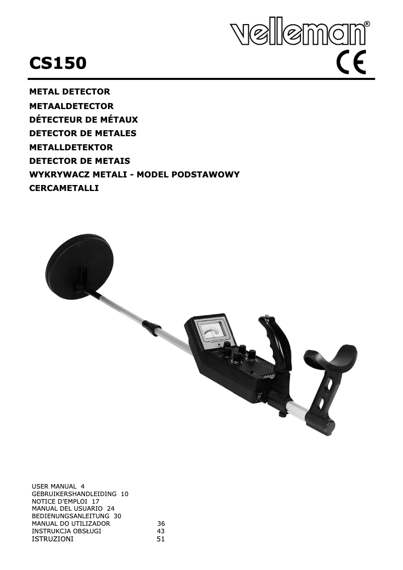 Imagen de la primera página del manual del dispositivo CS150N