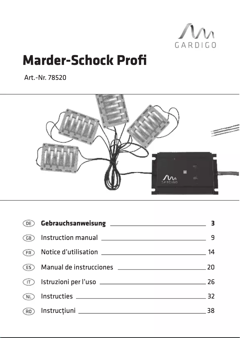 Page 1 of the manual User Manual Gardigo 78520