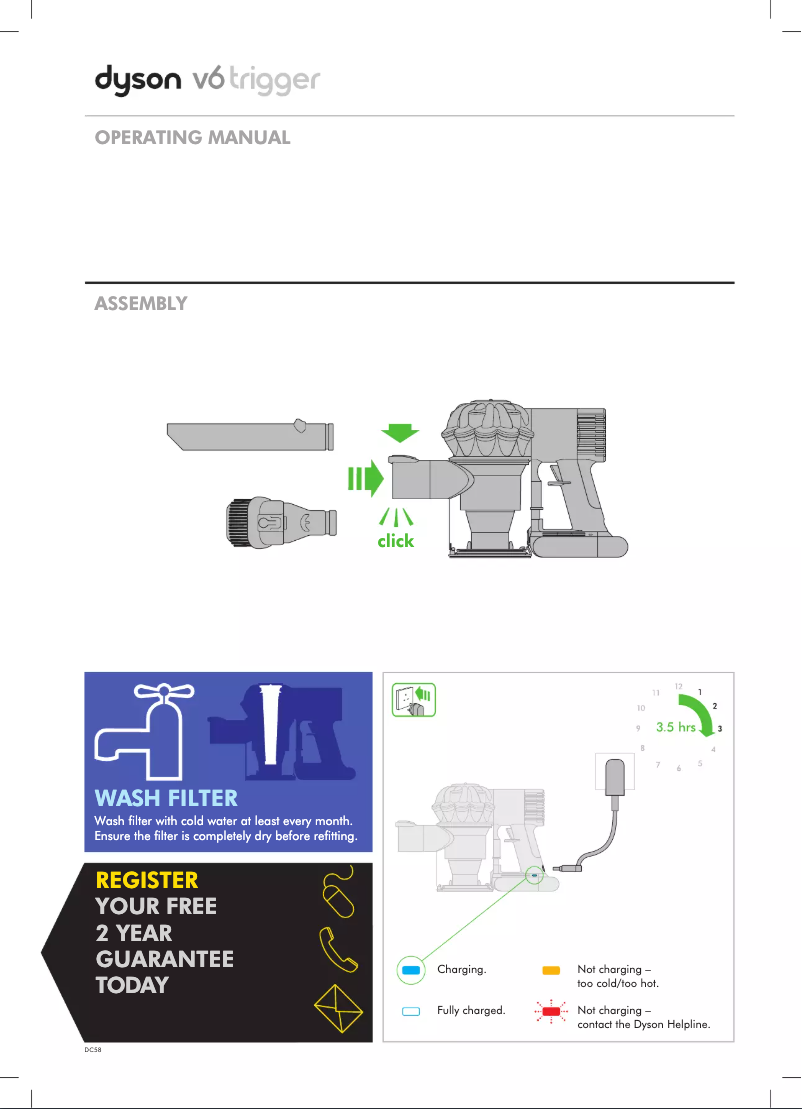 Página 1 del manual Manual de usuario Dyson V6 Trigger