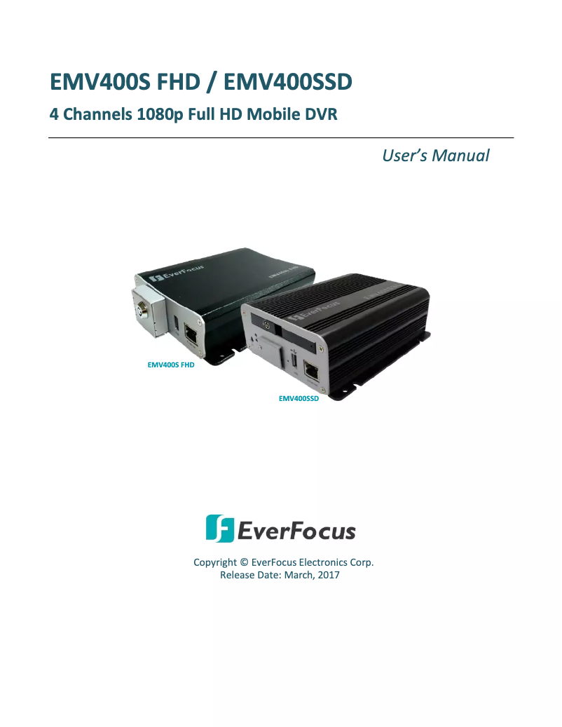 Image de la première page du manuel de l'appareil EMV400SSD