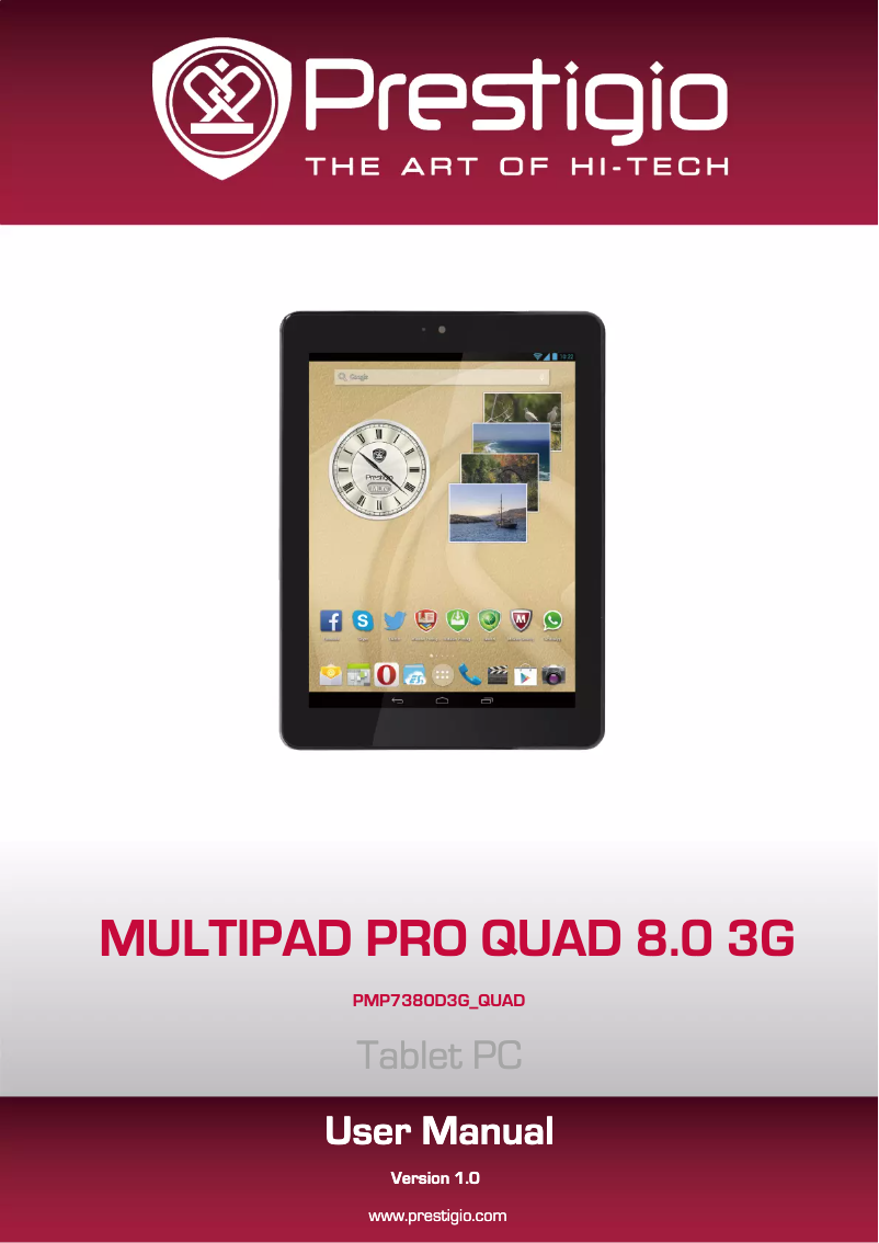 Page n°1 - Manuel utilisateur Prestigio MultiPad 4 Pro Quad