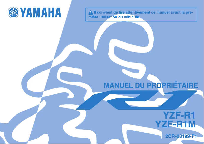 Page 1 de la notice Manuel utilisateur Yamaha YZF-R1M (2016)