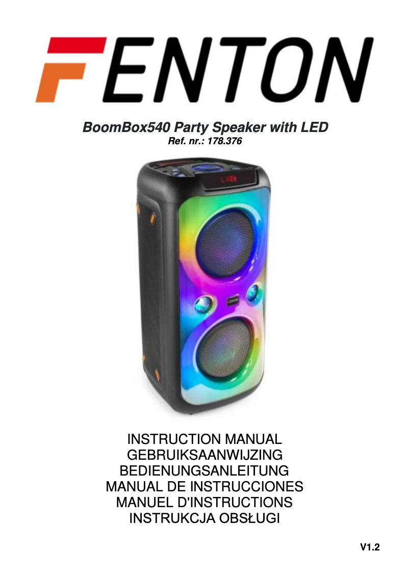 Image de la première page du manuel de l'appareil BoomBox540