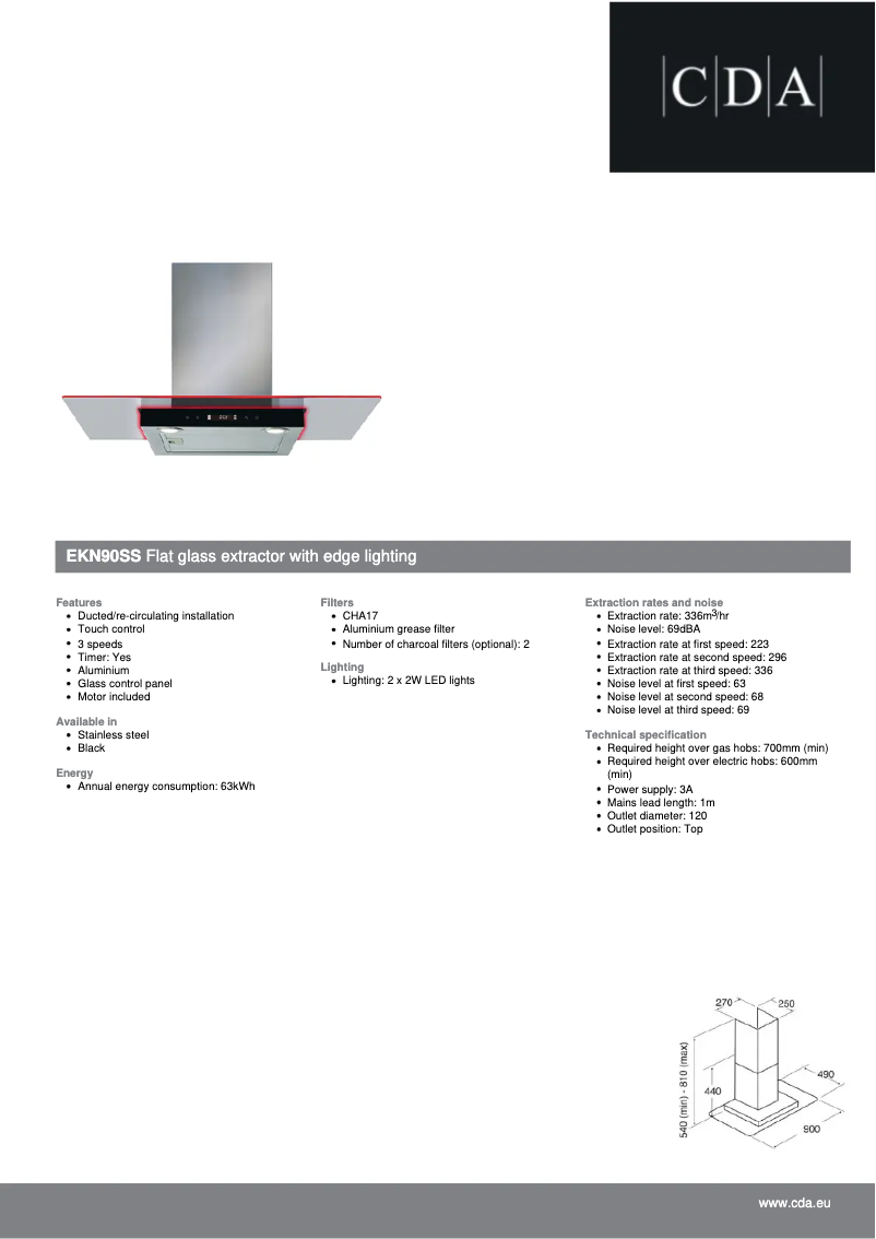Image de la première page du manuel de l'appareil EKN90SS