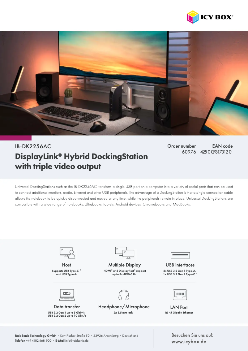 Image de la première page du manuel de l'appareil IB-DK2256AC