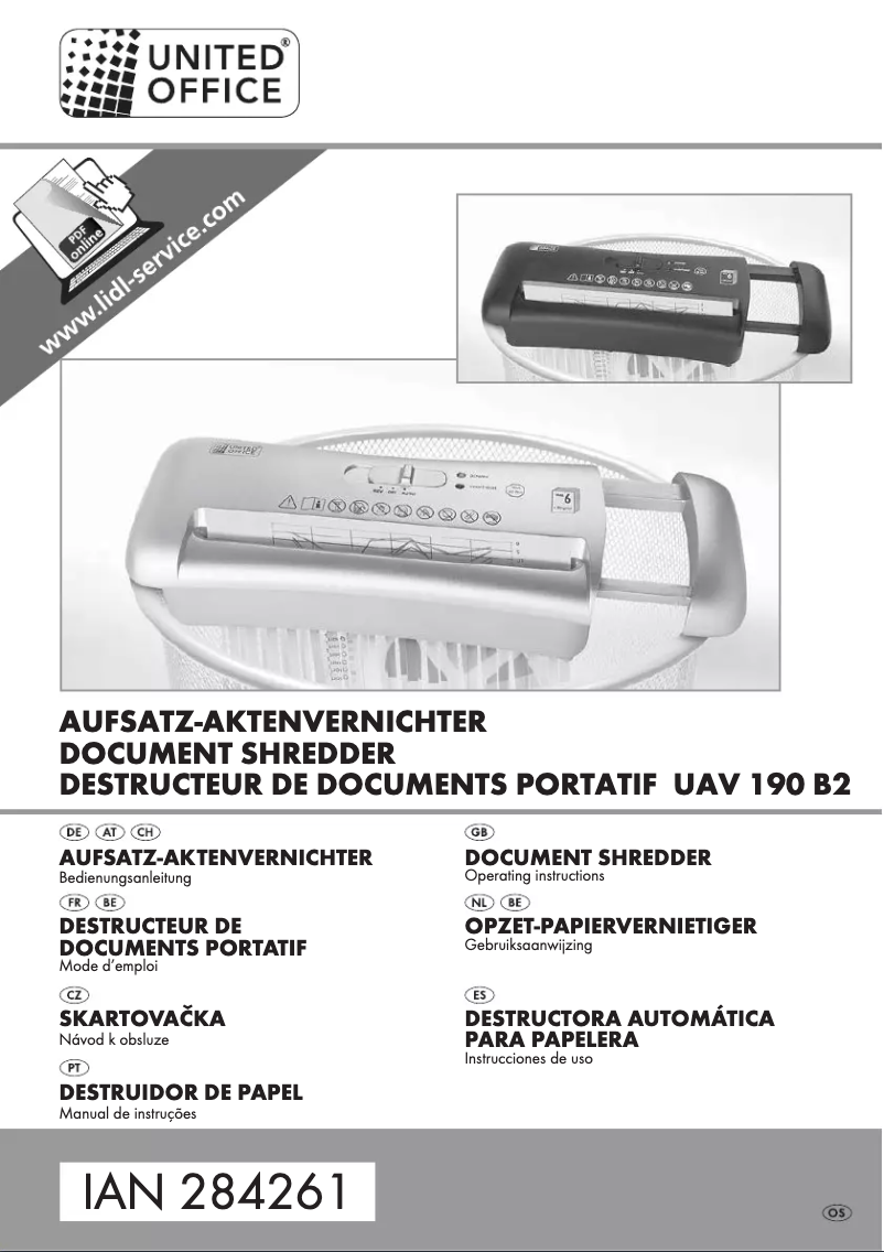 Página 1 del manual Manual de usuario United Office UAV 190 A1