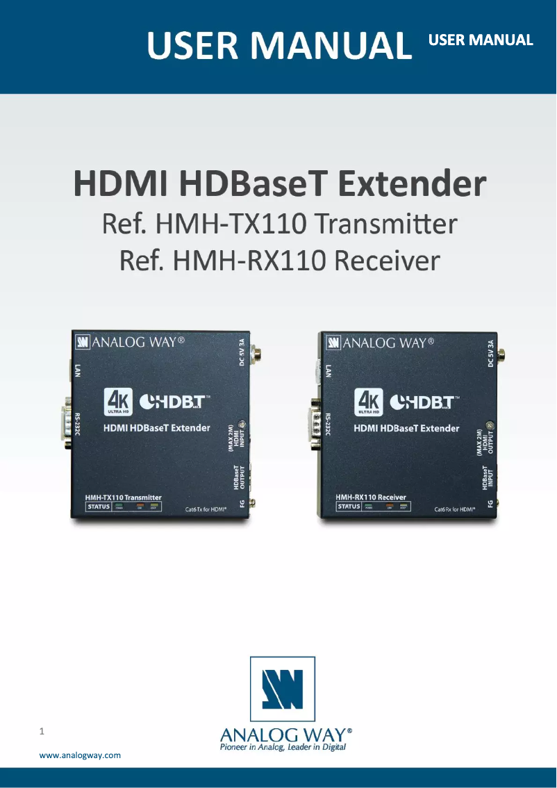 Image de la première page du manuel de l'appareil HMH-TX110