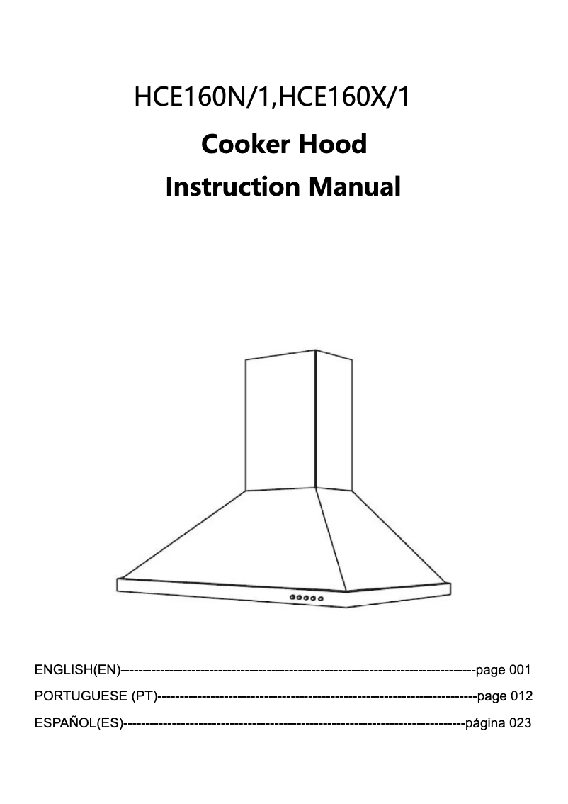 Page n°1 - Manuel utilisateur Hoover HCE160X