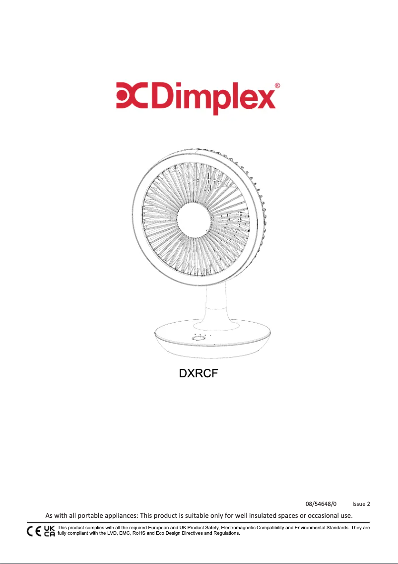 Page 1 de la notice Manuel utilisateur Dimplex DXRCF