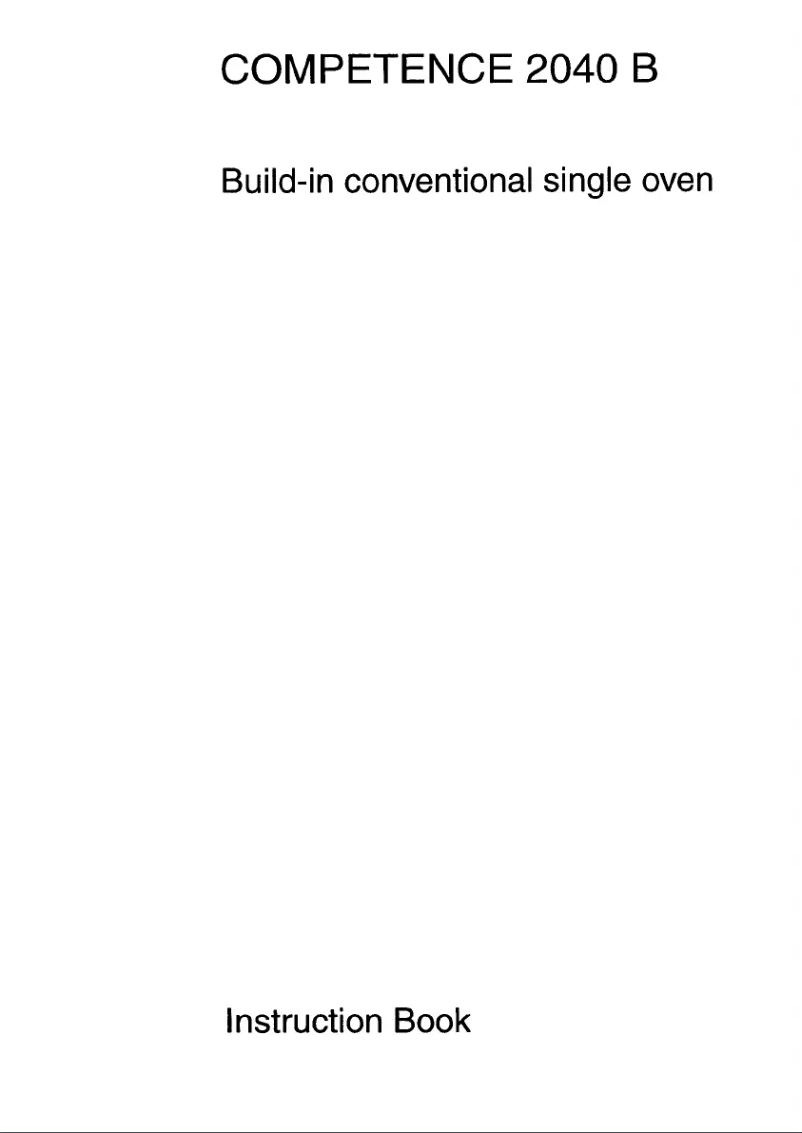 Image de la première page du manuel de l'appareil Competence 2040 B W