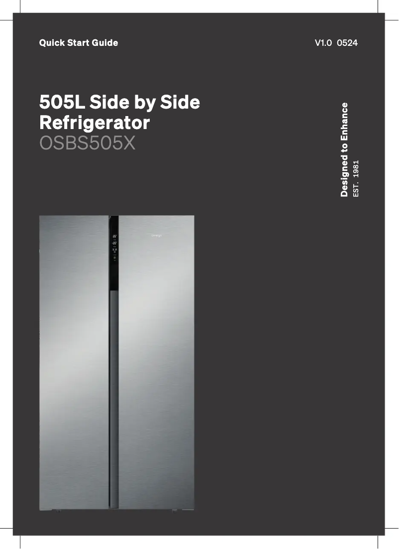 Page 1 de la notice Guide de démarrage rapide Omega OSBS505X
