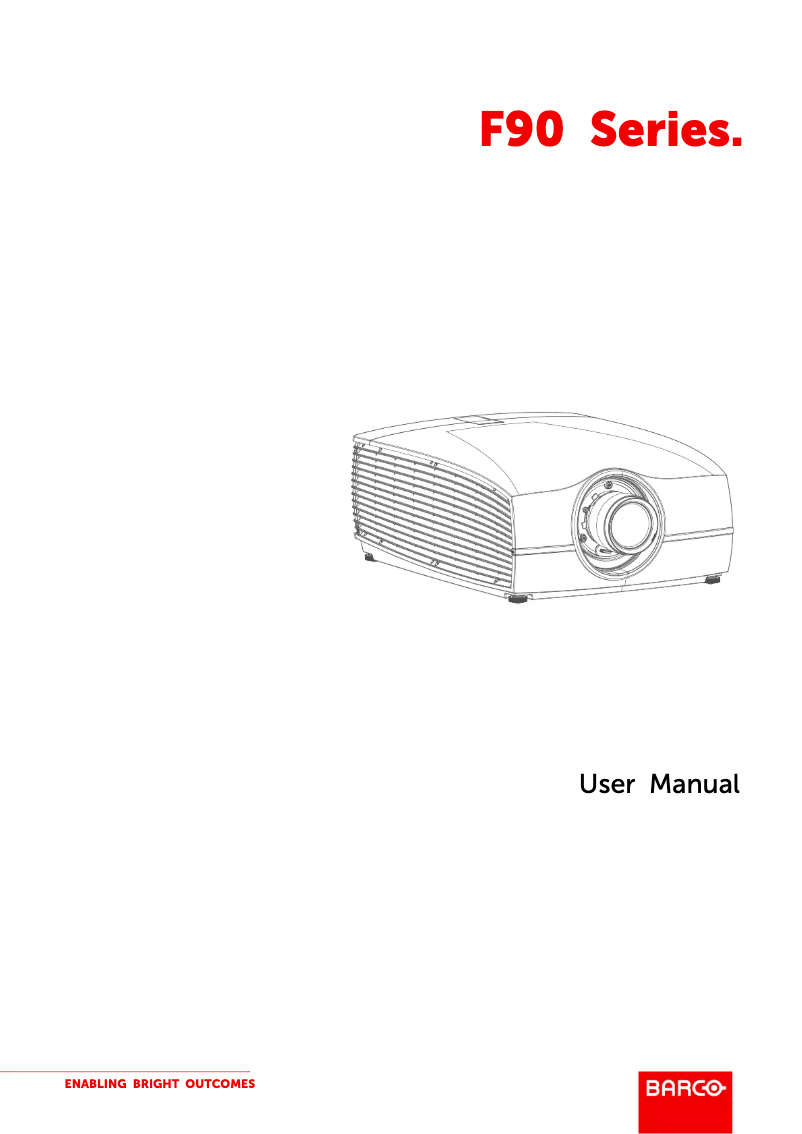 Page 1 de la notice Manuel utilisateur Barco F90-4K13