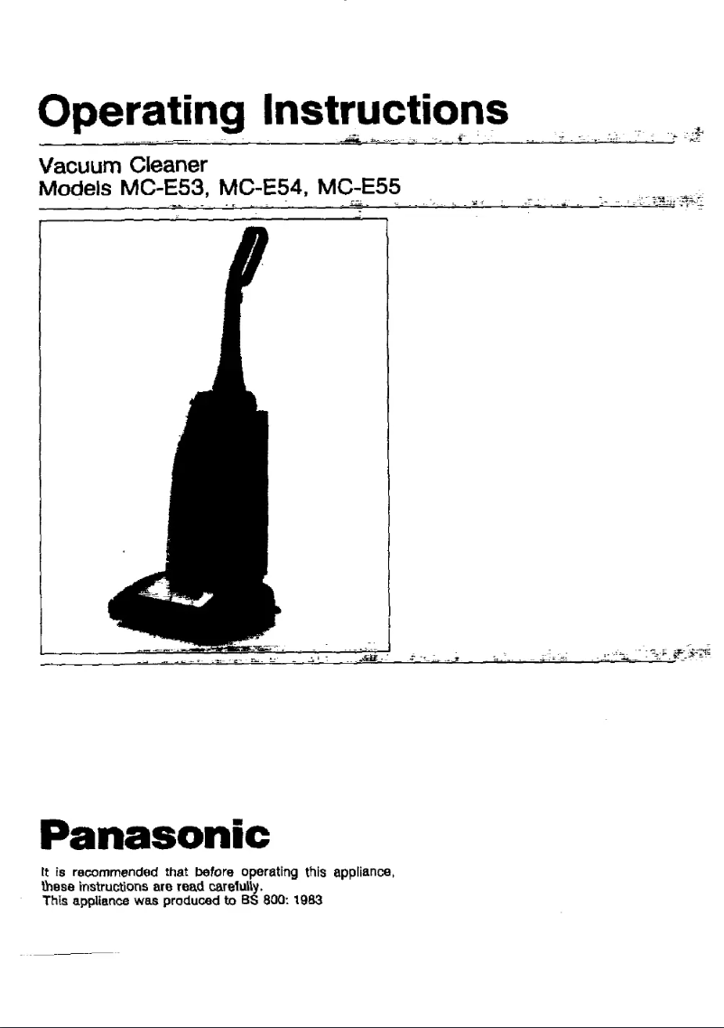 Image de la première page du manuel de l'appareil MC-E54