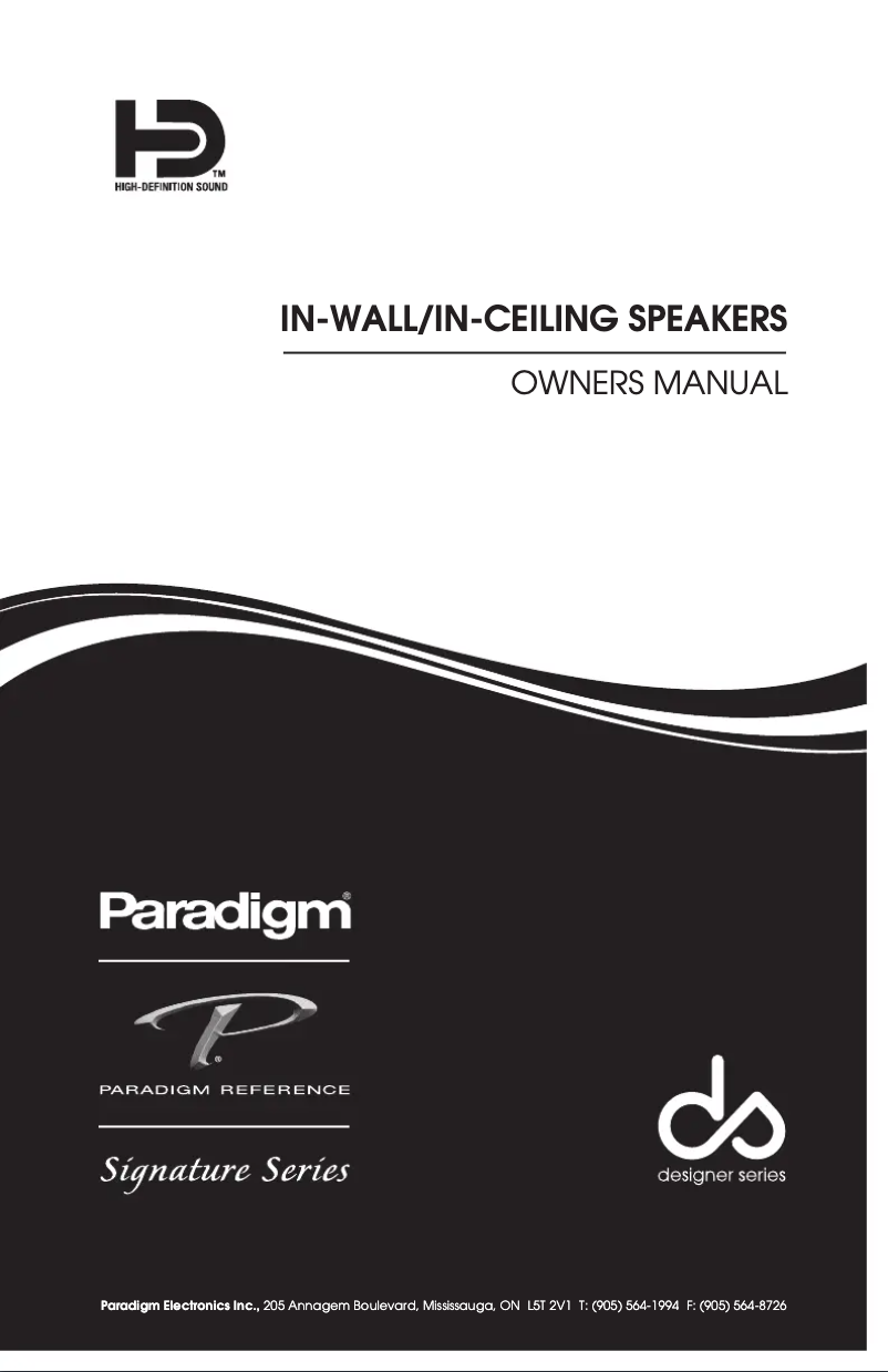 Page n°1 - Manuel utilisateur Paradigm AMS-LCR