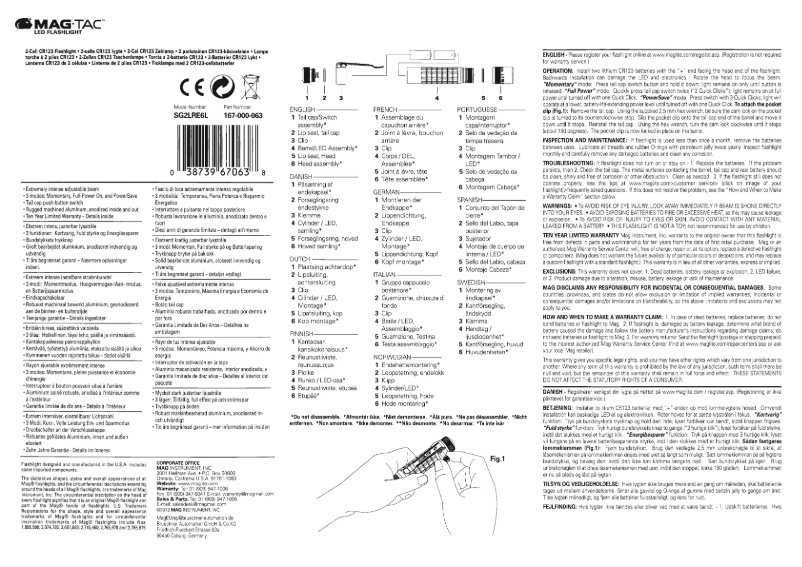Image de la première page du manuel de l'appareil Mag-Tac 2 SF2LRE6L