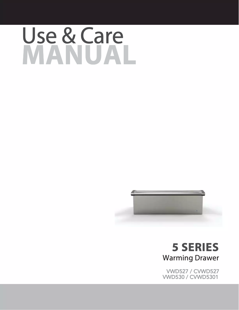 Page n°1 - Manuel utilisateur Viking VWD527WH