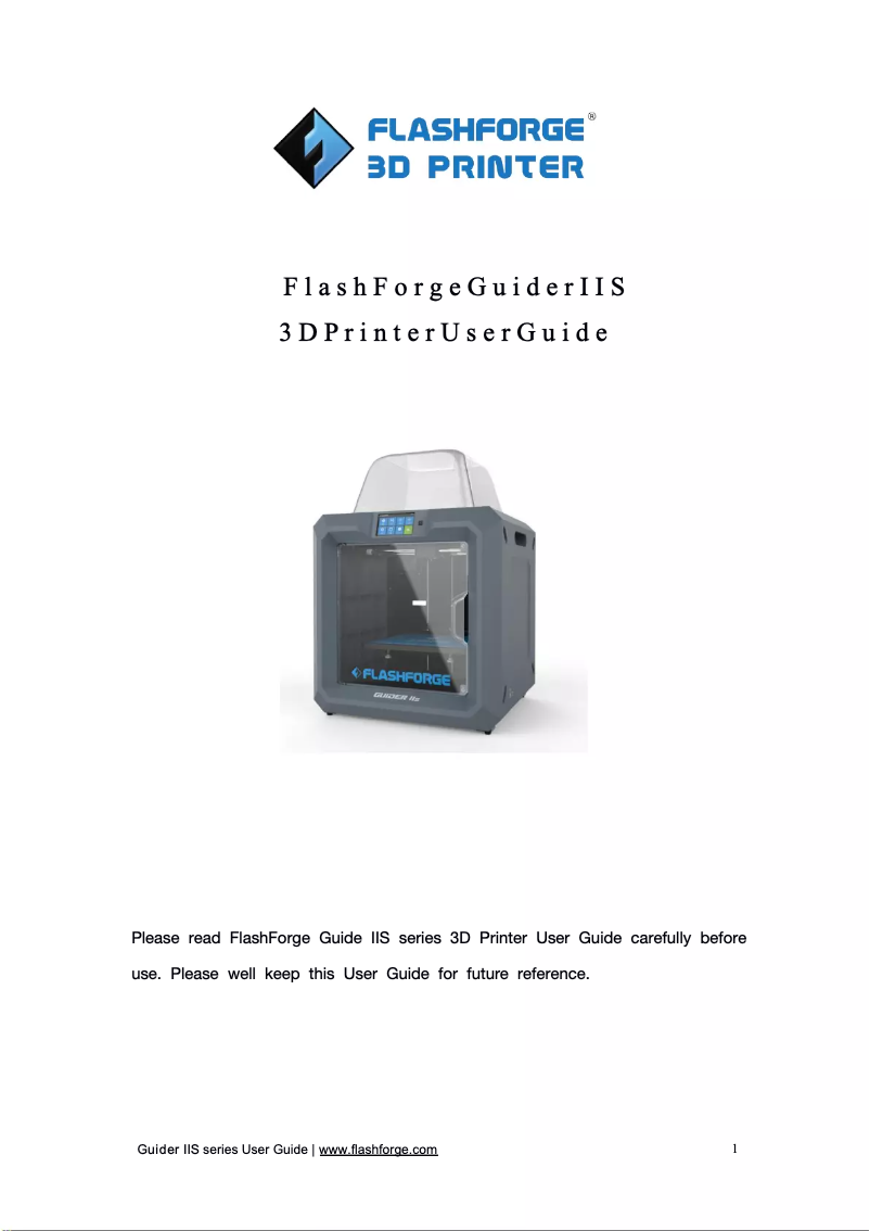 Image de la première page du manuel de l'appareil Guider IIS