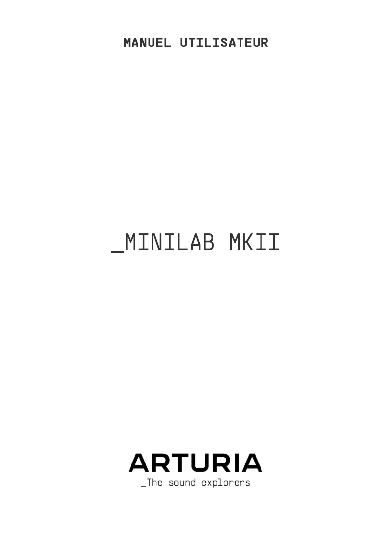 Image de la première page du manuel de l'appareil MiniLab MKII