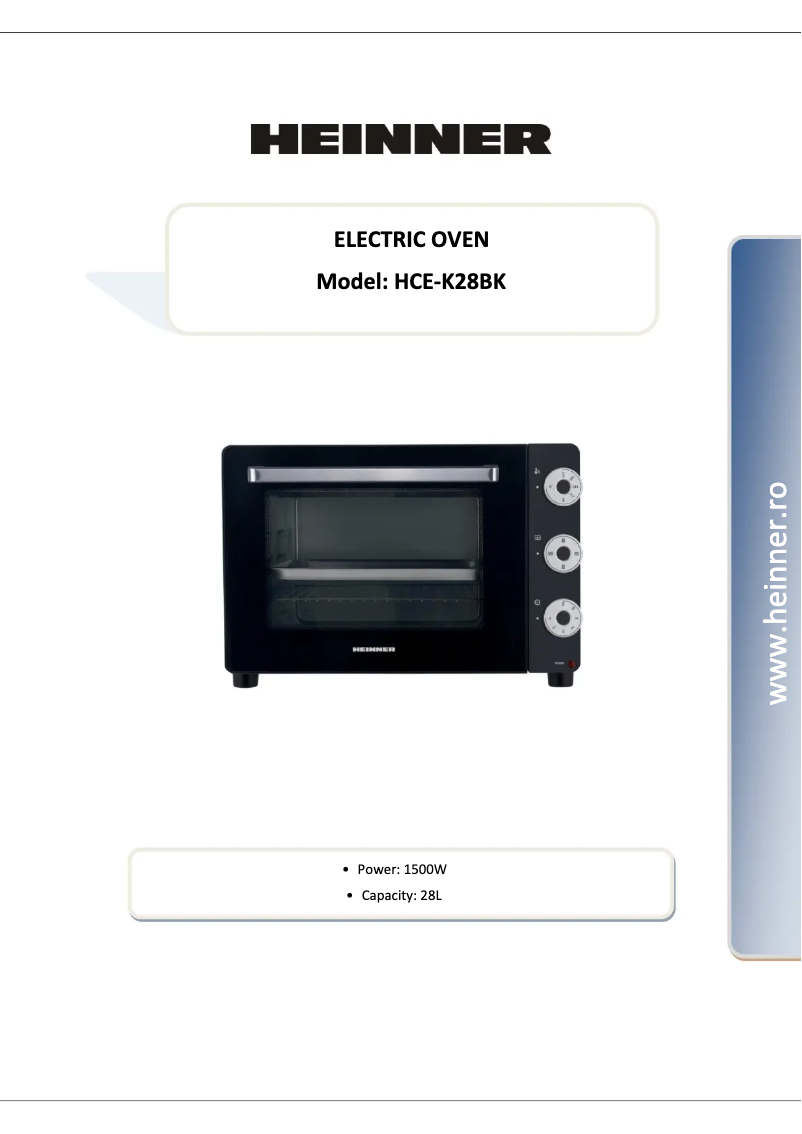 Imagen de la primera página del manual del dispositivo HCE-K28BK