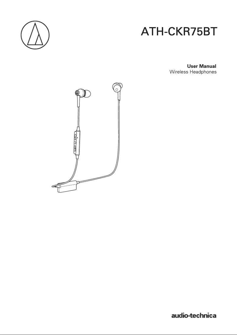 Image de la première page du manuel de l'appareil ATH-CKR75BTGM