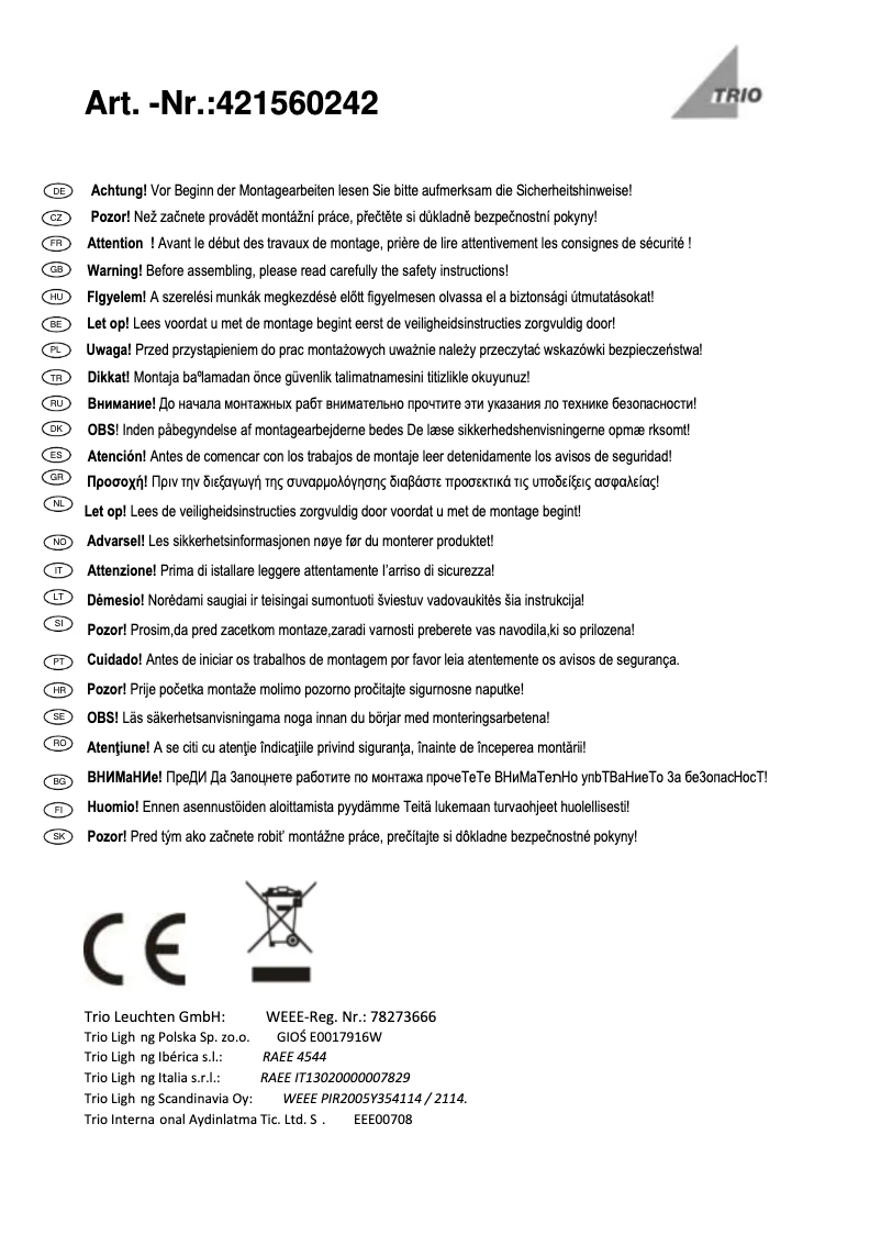 Image de la première page du manuel de l'appareil Cubango