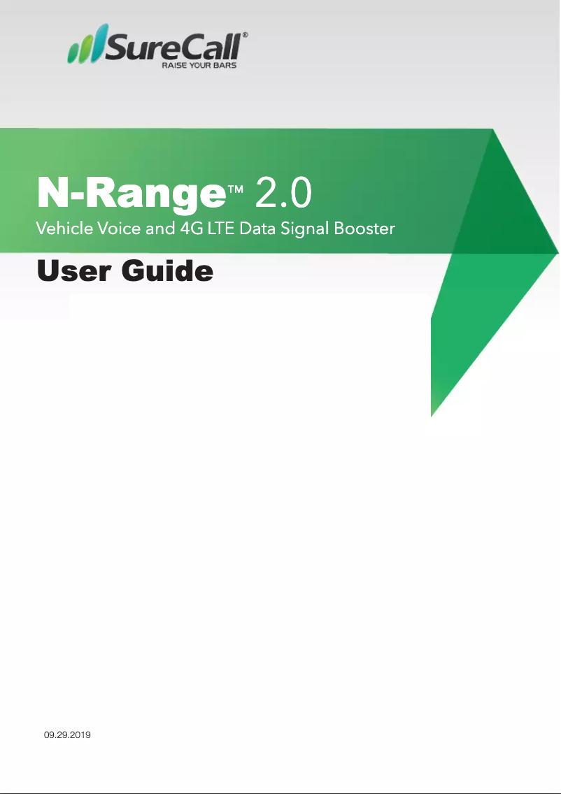 Page n°1 - Manuel utilisateur SureCall N-Range 2.0