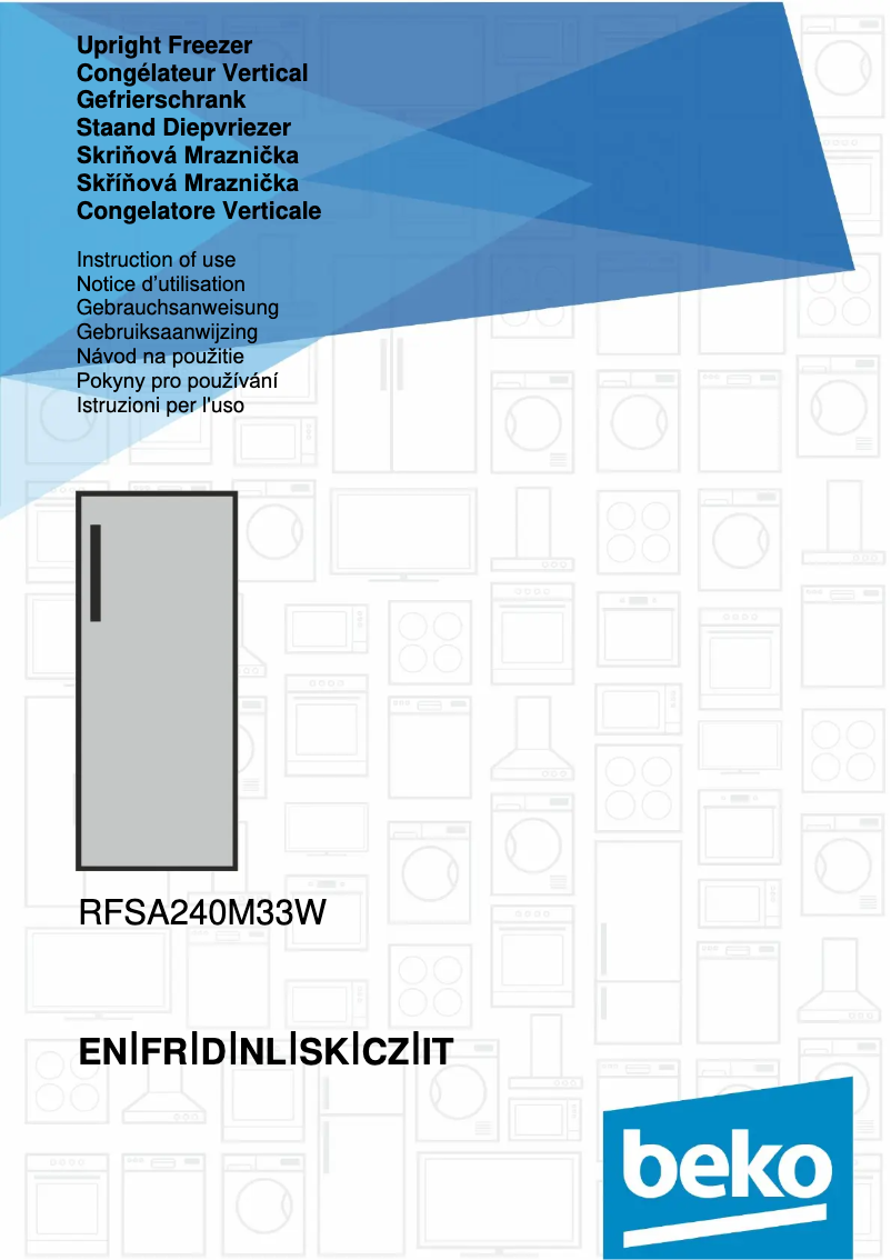 Page n°1 - Manuel utilisateur Beko RFSA240M33WN