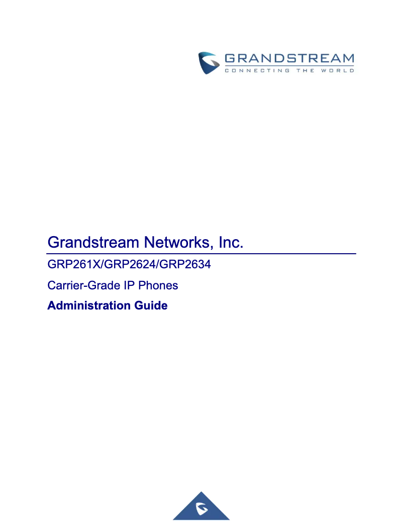 Page n°1 - Manuel utilisateur Grandstream GRP2615