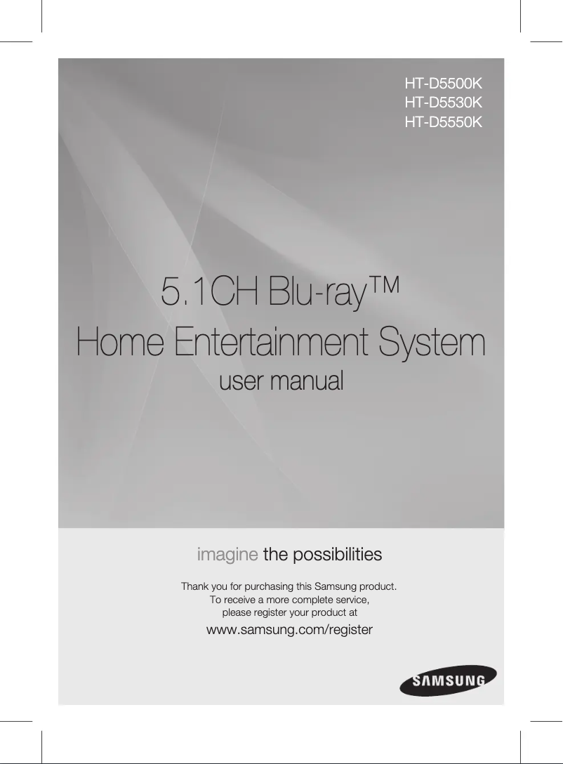 Page n°1 - Manuel utilisateur Samsung HT-D5550K