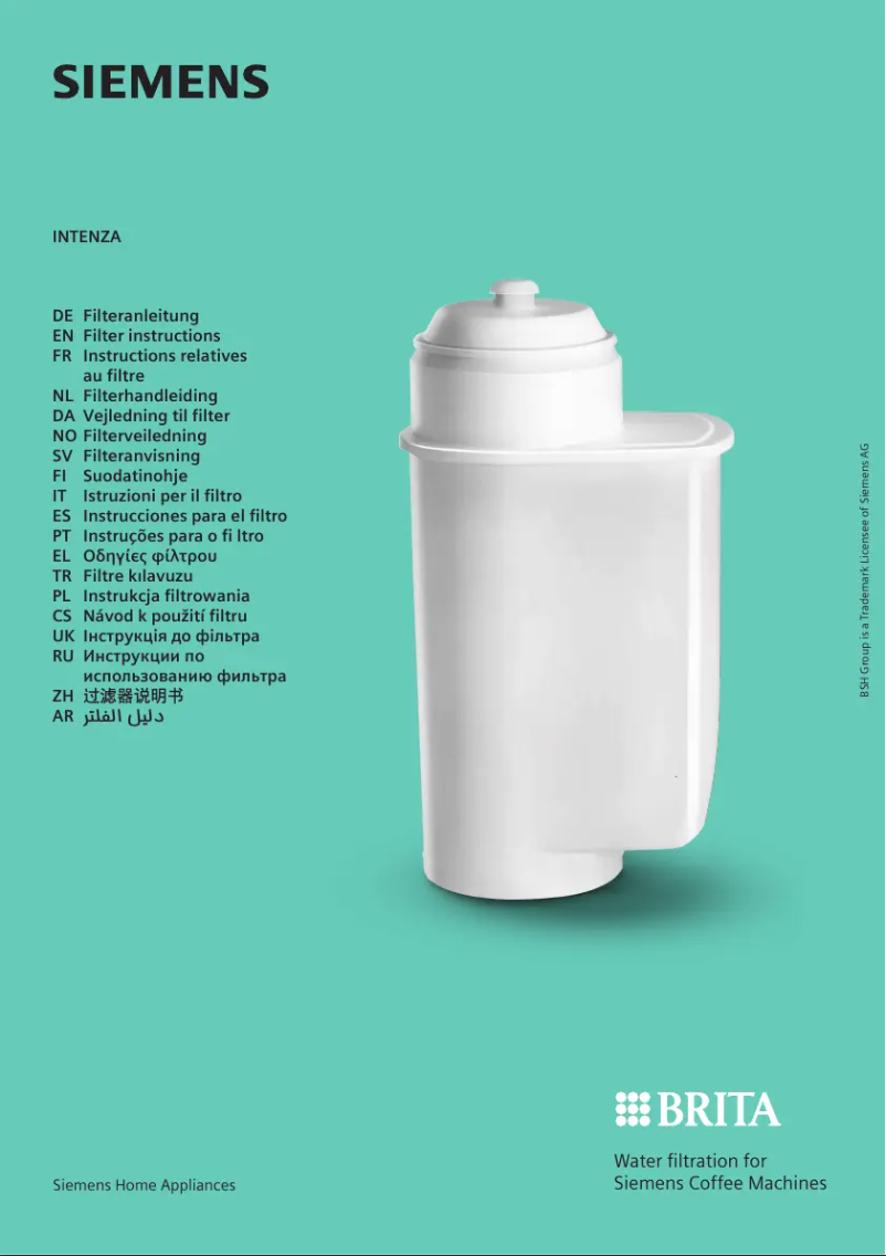 Página 1 del manual Manual de usuario Siemens EQ.700 TQ707GB3