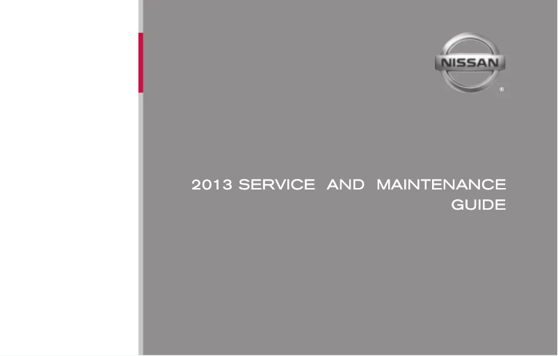 Page n°1 - Manuel d'utilisation et d'entretien Nissan Xterra (2013)