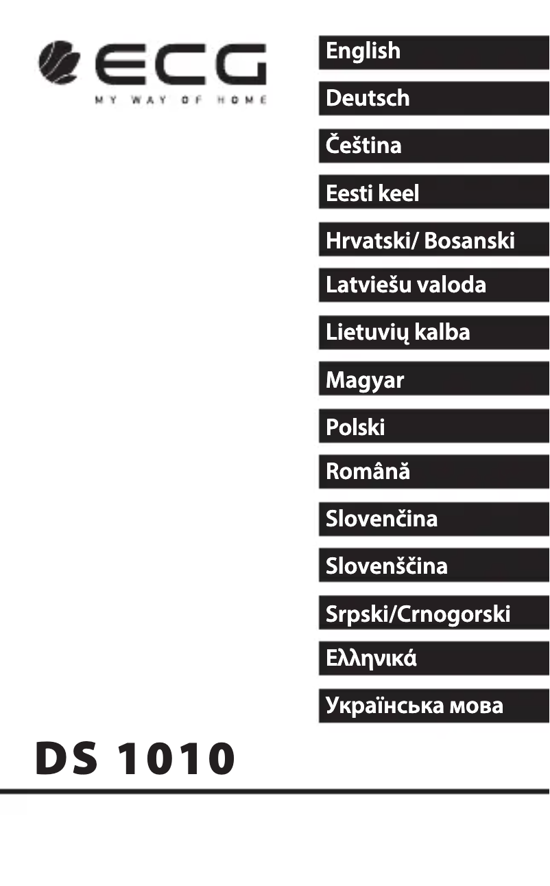 Page 1 of the manual User Manual ECG DS 1010