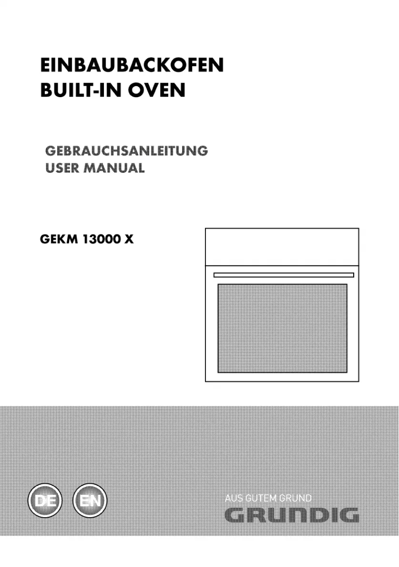 Page 1 de la notice Manuel utilisateur Grundig GEKM 13000 X