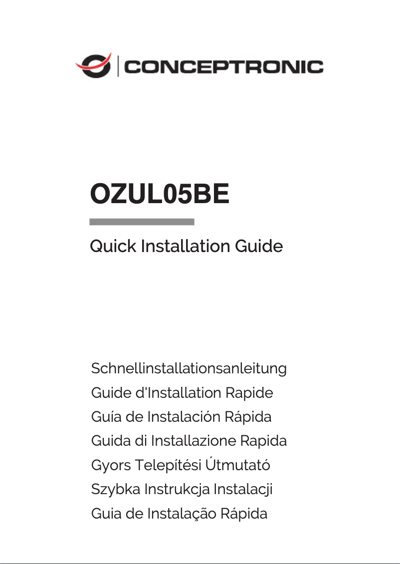 Page 1 de la notice Manuel utilisateur Equip OZUL05BE