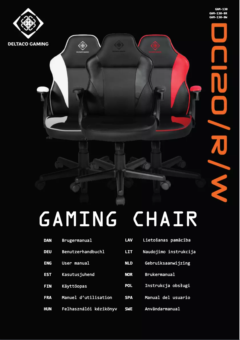 Page n°1 - Manuel utilisateur Deltaco Gaming DC120R