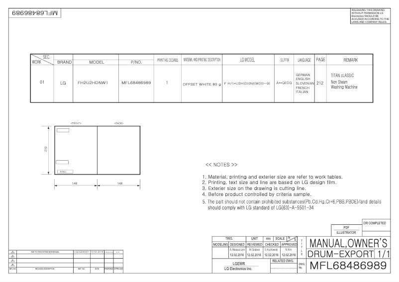 Page n°1 - Manuel utilisateur LG FH2U2HDN1
