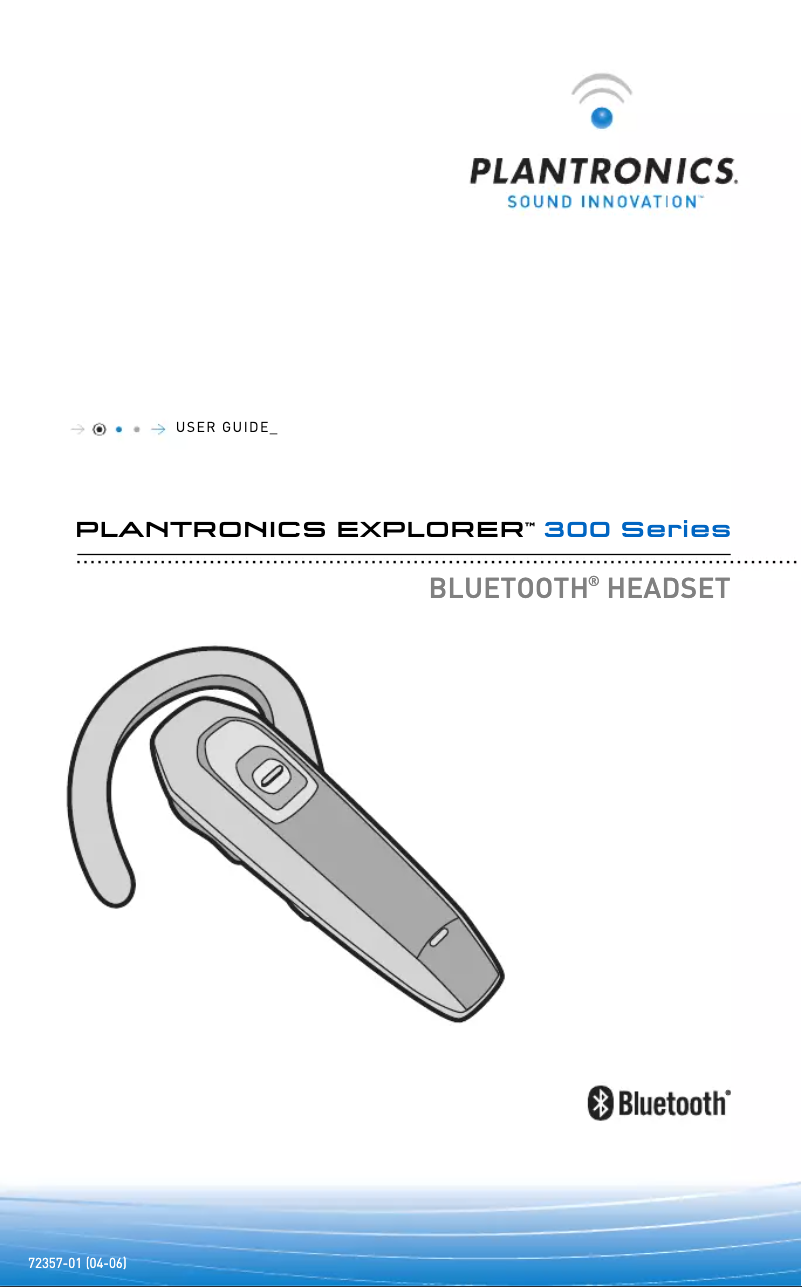 Page n°1 - Manuel utilisateur Plantronics Explorer 330
