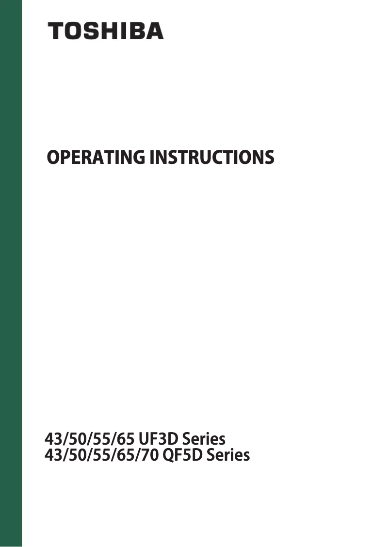 Page n°1 - Manuel utilisateur Toshiba 43UF3D53DB